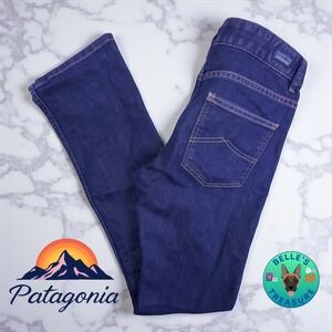 Patagonia Jeans Women's 27  Straight‎ Leg Dark Wash Denim 29x31 Relaxed Stretch